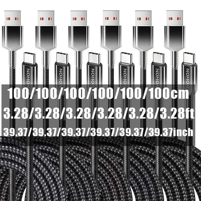 NOHON Braiding USB to Type-C Fast Charging Cable for MacBook/iPad/iPhone 17/16/15 Air/Pro Max Charge Cable for Samsung S25/S24