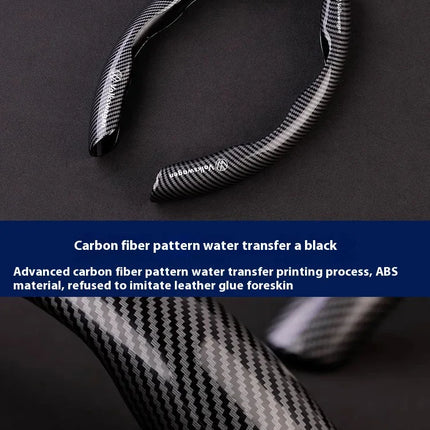 For Volkswagen R Golf GTI Passat Polo ID.3 ID.4 ID.7 Touareg Tiguan Touran Jetta Car Carbon Fiber Non-slip Steering Wheel Cover