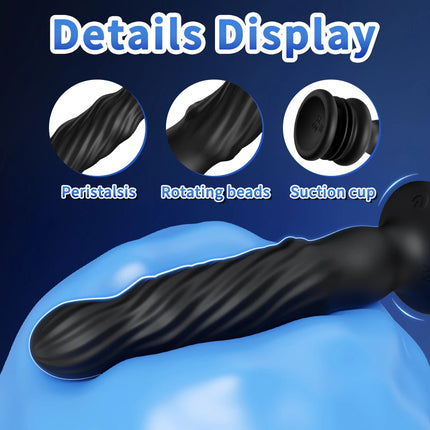 7 Modes Anal Bead Suction Cup Male Adult Sex Toys Wriggling Rotating Vibrating Prostate Massager Anal Butt Plug Sex Toy for Men