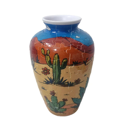 Creative 3D Puzzle Vase Waterproof Artistic Flower Vase Jigsaw Arrange Flowers Building Block Flower Arrangement Vase