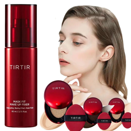 TIRTIR Air Cushion Foundation Concealer 21N 23N Cushion Foundation Moisturizing Set Makeup Spray Korean Original Beauty Makeup