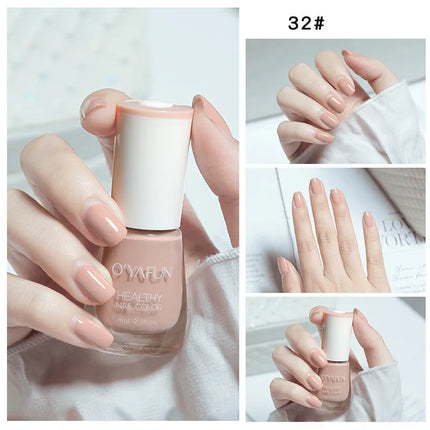 40 Colors Nail Polish Quick Dry No-bake Lasting Water-based Tearable Manicure Not Easy To Fade Semi-permanent Varnish Nail Art