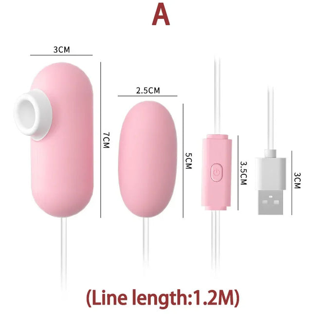 Body Safe Silicone Clitoral Sucker – 2 in 1 Air Pulse G Spot Vibrator for Women, Rechargeable Adult Sex Toy with 10 Speeds