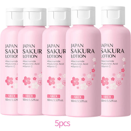LAIKOU Japan Sakura Lotion 100ml Niacinamide Hyaluronic Acid Vitamin C Hydrating Brightening Moisturizing Face Skin Care