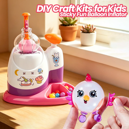 DIY Craft Kits for Kids Sticky Fun Balloon Inflator Creative Handmade Machine for Kids Anti-Stress Educational Toys Decor Gift
