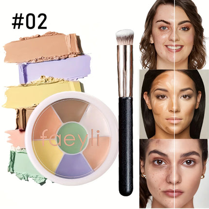 Multifunction Concealer Palette Matte Contour Concealer With Brush Covering For Dark Circles Concealer Cream Makeup Cosmetics