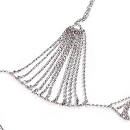Beach Party Sexy Women Rhinestone Charming Crystal Jewelry Bra Jewelry Lingerie Bikini Chain