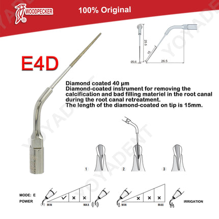 Woodpecker Tips DTE Dental Ultrasonic Endo Scaler Tips Scaling Tips Fit EMS UDS NSK SATELEC Scaler Handpiece Dentistry Tools