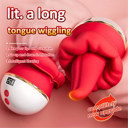 Portable Nipple Licking Sucking Vibrator Female Breast Massager Clitoral Bite Vibrating Sex Toy for Female Masturbation