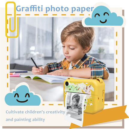 Children's printable camera with 32 GB TF card, photo & video & games, dual cameras, flash, perfect gift for boys and girls