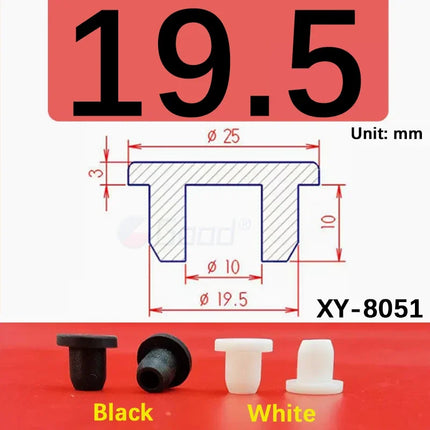 Black Silicone Rubber Hollow Stopper Plug Sealing Hole Caps Dust Plugs Pipe Tube Inserts Bungs Blanking End Cap