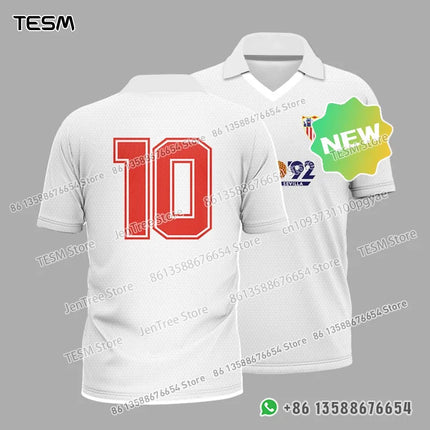 TESM Summer POLO Shirt Men Summer Sports V-neck T-shirt Street Trendy Short Sleeve 3D HD Print T-shirt