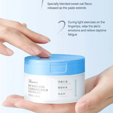 Forcolour Oat Gentle Makeup Remover Cleansing Balm for All Skin Types Refreshing Moisturizing Deep Cleansing Makeup Remover