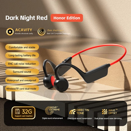 2026 Bone Conduction Headset Bluetooth 5.4 With Mic Waterproof Exercise Fitness Wireless Swimming Sports Headphone New