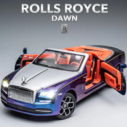1:24 Simulated Rolls-Royce Shadow Alloy Car Model Sound And Light Pull-Back Toy Car Sports Car Boys Collection Ornaments Gift