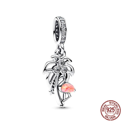 Charm 925 Silver Blue Ocean Life Theme Charm Beads Fit 3mm Original Bracelet For Women DIY Pendants Luxury Jewelry Gift Hot Sale