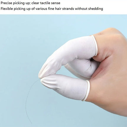 100/200pcs Disposable Rubber Latex Finger Cots Anti Static Eyebrow Extension Gloves Practical Off Tool Accessories FHZT01