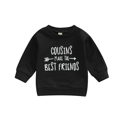 Citgeett Autumn Toddler Boy Girl Pullover Sweatshirt Casual Letter Printed Long Sleeve Tops Fall Spring Clothes