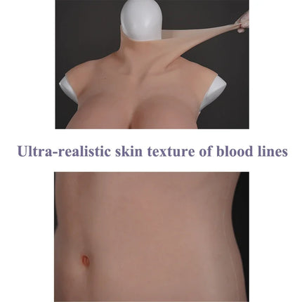 KUMIHO 1/4/6/8TH GEN One Piece Cosplay Silicone Bodysuit  Sissy Fake Vagina Breast Forms Fake Boob For Transgender Drag Queen