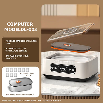 Intelligent Constant Temperature Yogurt Machine Multifunctional Stainless Steel Rice Wine Fermentation Machine 9 Cups