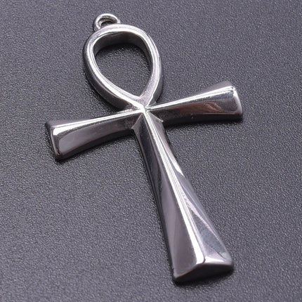 5pcs/Lot High Quality Stainless Steel Cross Pendants For Jewelry Making Supplies Metal Rose Lava Ankh Cross Charms DIY Materials