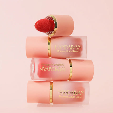 HANDAIYAN Velvet Liquid Blush Long Lasting Matte Makeup With Sponge Brush Tip Easy To Blend Natural Rouge For Cheeks