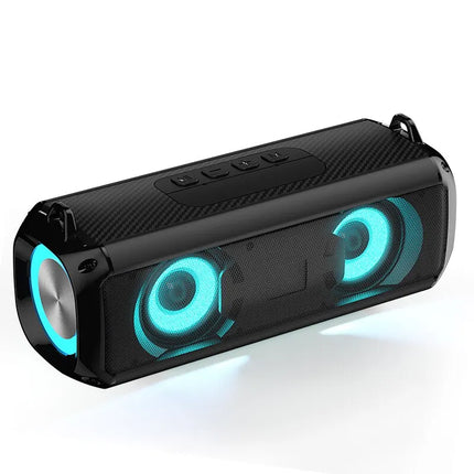 Popular Rockmia RGB LED Lights Speaker EBS-045 BT 5.0 Portable Wireless Bluetooth Music Player Micrphone Built TF Card Support