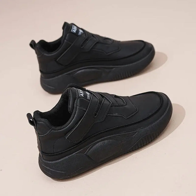 Women's High Top Shoes Spring Soft Leather ComfortableTravel Sneakers Casual Antislip Shoes