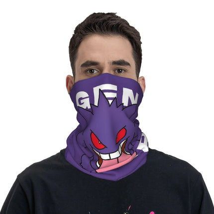 pokemoned Gengar Magic Scarf Merch Neck Gaiter  Bandana Summer Outdoor Sports Headband for Men Women Breathable