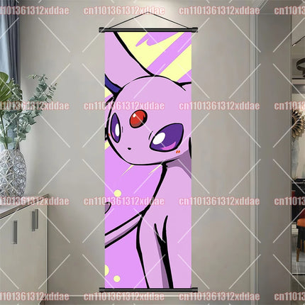 Pokémon Anime Theme Poster Scroll Painting Eevee Squirtle Charmander Pikachu Bulbasaur Photography Background Wall Friend Gift
