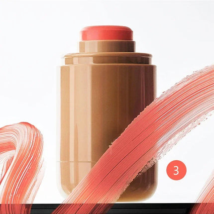 Magic Blush Stick 3-in-1 Cheek Lip Tinted Moistured Blush Stick Silky Brighten Blush Cream Blusher Cosmetics Tubes Matte Contour
