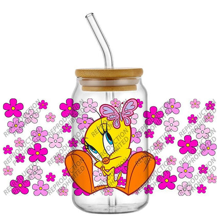 New Product Little Yellow Duck Waterproof DIY Decals 3D Transfers Stickers 16oz UV DTF for Glasses cup Wraps