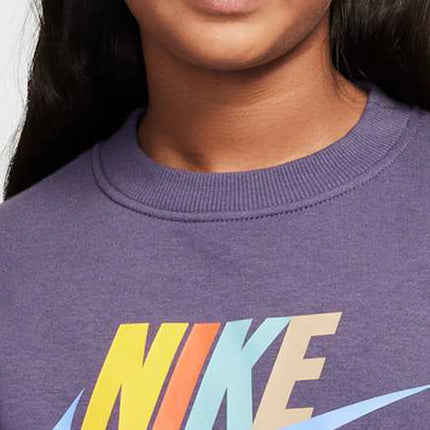 Nike Official Genuine New Big Kid Round Neck Classic Print Fashion Sweatshirt FD2992-573