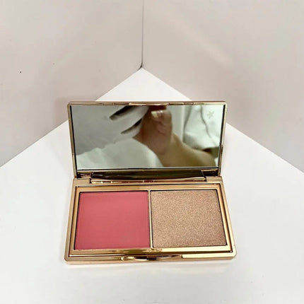 Two-tone Natural Matte Cream High-quality Glitter Matte Peach Face Mineral Pigment Nude Cheek Blusher Powder Contour Shadow