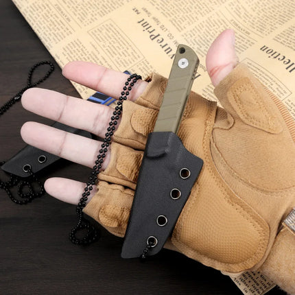 Stainless steel outdoor mini straight knife EDC high hardness  camping survival knife multi-purpose  knife
