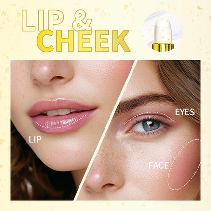 Color Changing Lipstick 2 in 1 Lip Blush Balm 24K Gold Long Lasting Moisturizing Nourishing Lips Plumper Deep Hydration Care