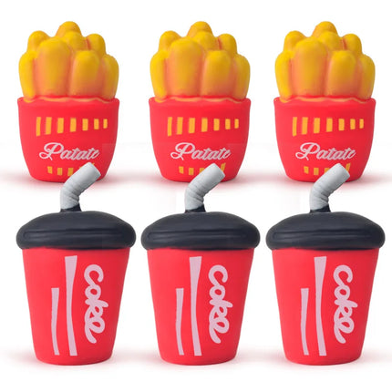 1PC TPR Stress Relief Toys Release Decompression Squeezing Simulation Coke French fries Hamburgers Slow Rebound Birthday Gift