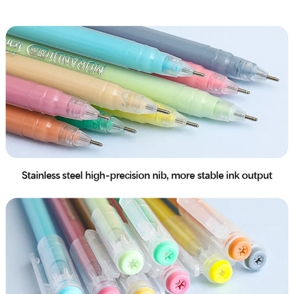Color Gel Pen Set Kawaii Stationery Student Diary Pen Journaling Note Handbook Pen Color Gel Ink Pens Markers School Supplies