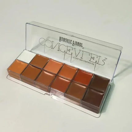 12 Color Concealer Palette Nude Contour Concealer Dark Skin Waterproof Full Coverage Foundation Makeup  Cover Face Foundation
