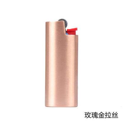 Series Dolphin Metal Case Covered Leather Shell for France Small BIC Lighter j5 J25