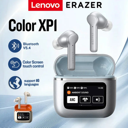 Original ERAZER XP1 Bluetooth Earphones LCD Intelligent Color Screen Wireless Headphones Touch Screen Global Language