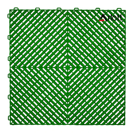 Automotive Modular Floor Plastic Interlocking Garage Floor Tiles Click Locked Hollow Drainage Car Wash Mat,40x40CM
