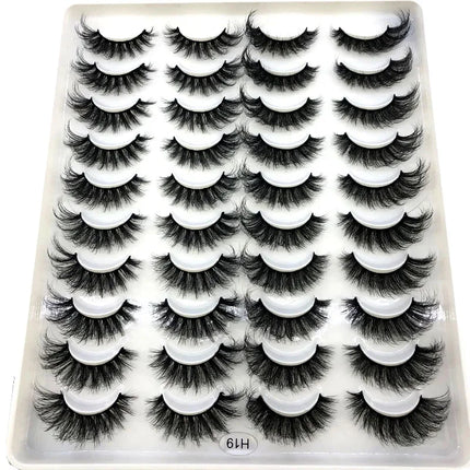 20 pairs 3D Mink Lashes Natural False Eyelashes Dramatic Volume Fake Lashes Makeup Eyelash Extension Silk Eyelashes