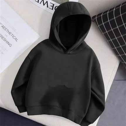 Boys and Girls Hooded Pullovers, Children's Autumn and Winter Casual and Fashionable Polar Sweatshirts and Hats