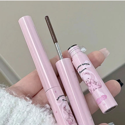 QIBEST 4D Silk Fibre Mascara Curling Thick Ultra-fine Brush Eyelash Extension Black Brown Waterproof Mascara Women Eye Cosmetics