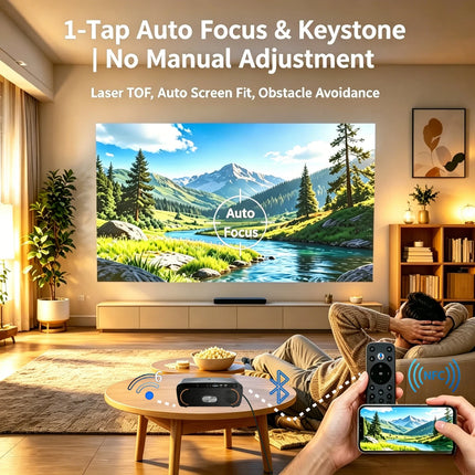 4200 ANSI 4K UHD Projector Native 1080P Android 14 Google TV Beamer 2.4G+5G WiFi6 TOF Auto Focus Dual Speaker Home Theater 2026