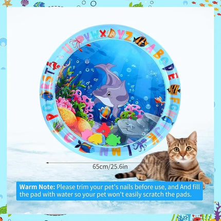 Scratch-Resistant Cat And Dog Inflatable Water Bed Sensory Game Mat Thickened Cooling Mat Pet Interactive Self-Playing Toy