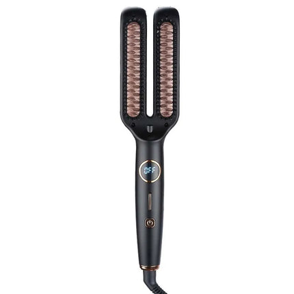 Electric Anti Frizz Hair Hot Comb Brush Straightener One Step 2 In 1 Ceramic Hair Straightener Brush With Lcd Digital Display