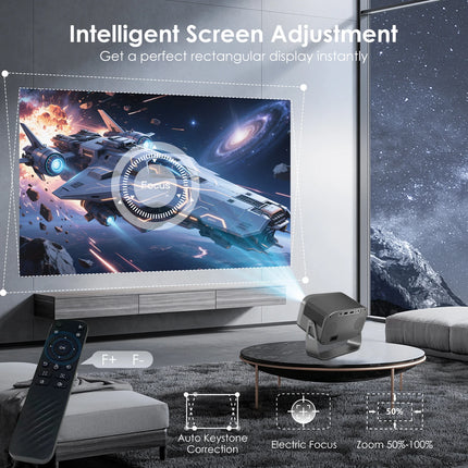 Salange Portable Smart Projector Android11 5G Wifi6 Bluetooth5.2 Mini Beamer Home Cinema Theater Outdoor TV 4K Movie Projector