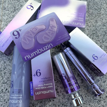 Original Numbuzin No9+ Face Care Collection NAD+ PDRN Glow Boost Toner 5+Glutathione Vitamin Concentrated Essence 3+Bifida Serum